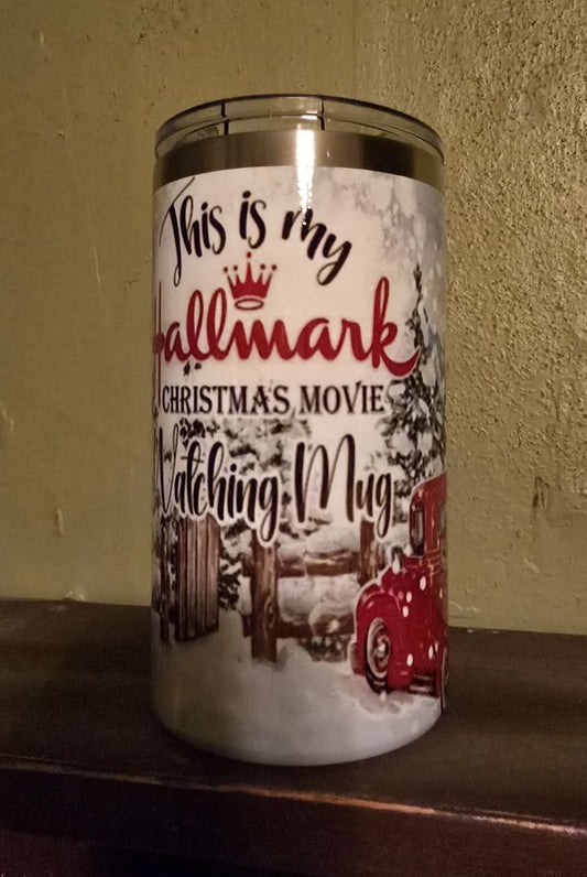 Christmas 20oz  tumbler w/handle Halmark christmas Mug, 20 OZ