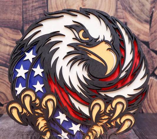 red white blue eagle