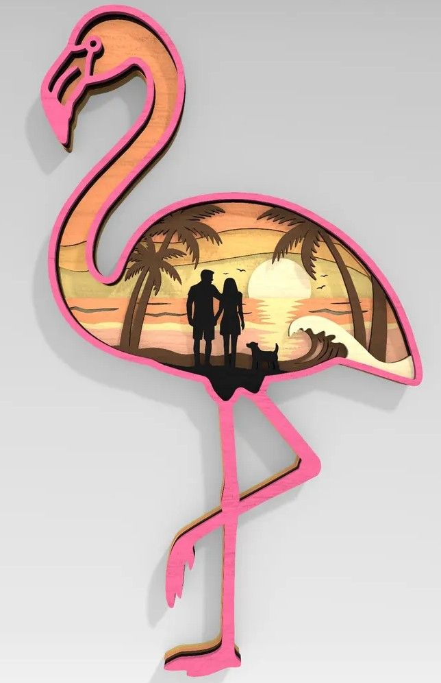 Flamingo sunset