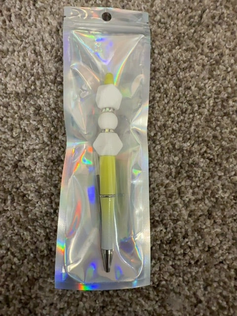 Yellow  Beaded Pen