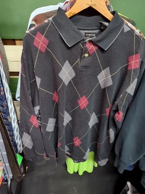 Vintage Clothing Men's argyle, L