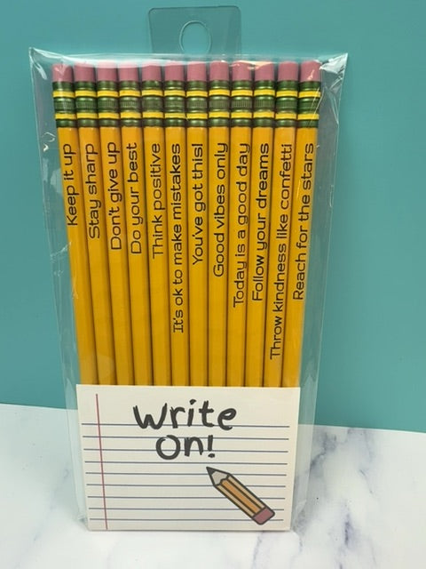 Positivity Engraved Pencils