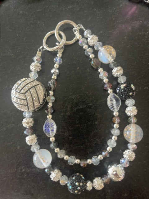 Clear Fancy bag charm Grace's bead Shop