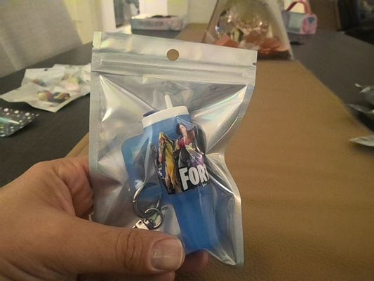 Blue Tumbler Keychain Grace's bead Shop