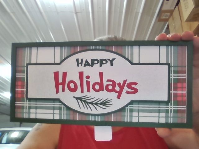 plaid happy holidays