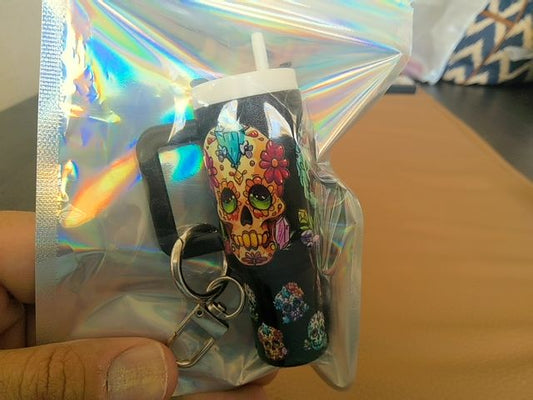 Black Tumbler Keychain Grace's bead Shop