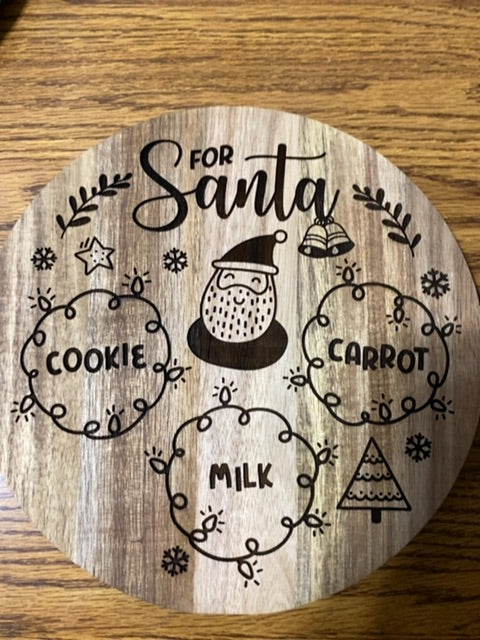 Santa tray round