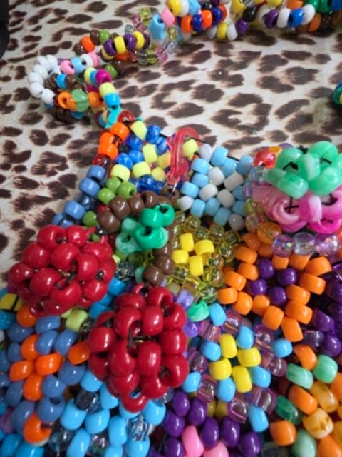 Multi Handmade Kandi granny square Purse
