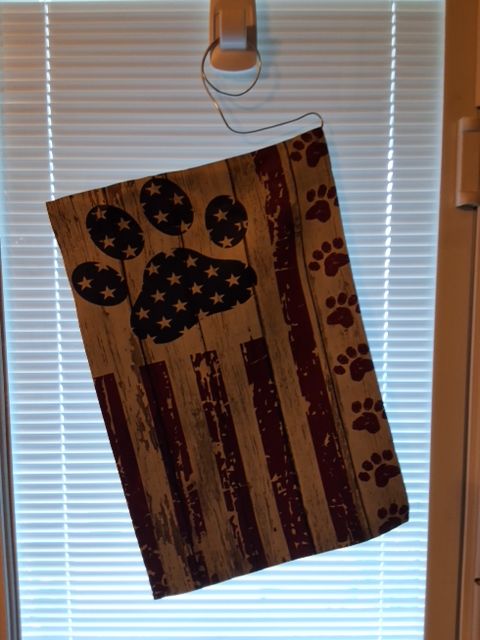 Garden flag Dog print flag