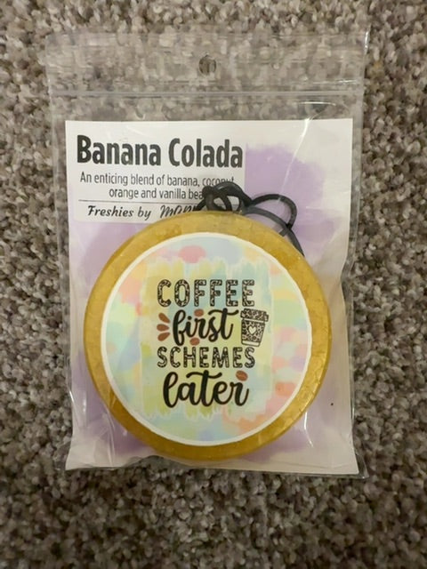 Coffee Banana Colada Freshie, Round