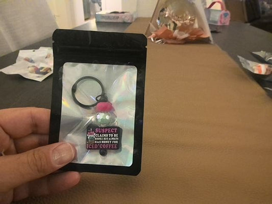 Black Small Keychain Grace's bead Shop