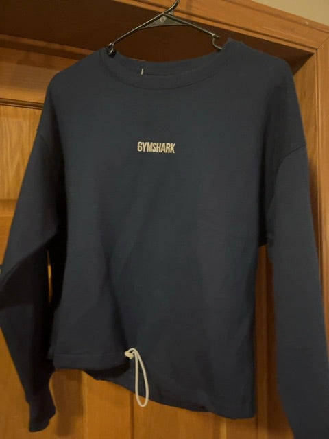 Navy Gymshark Long sleeve, Medium