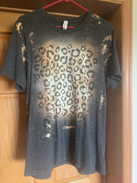 Leopard grey tshirt Canvas Tshirt, Large