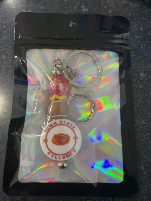 Silver Sport Keychain Grace's bead Shop