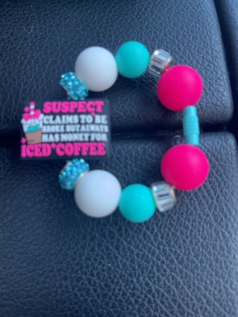 Blue Cup Charm Grace's bead Shop