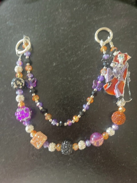 Purple Fancy bag charm Grace's bead Shop