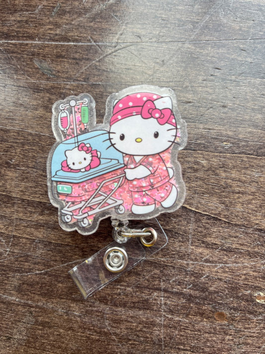 Clear Shaker Badge Reel Grace's bead Shop