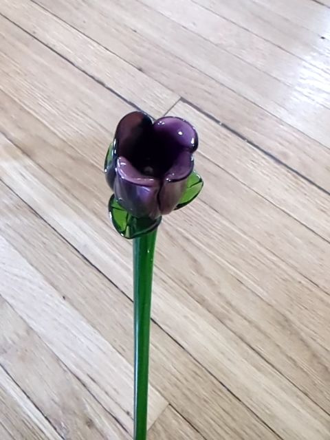 Purple Glass Flower