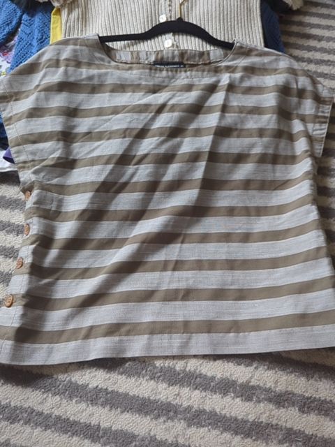 Brown striped top, S/m