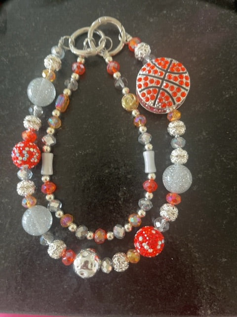 Orange Bag charm Grace's bead Shop