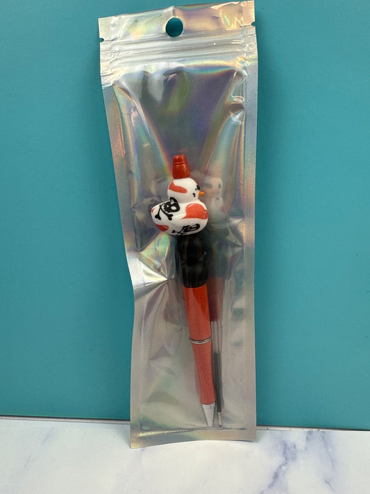 Skull Duck  Beaded Pen