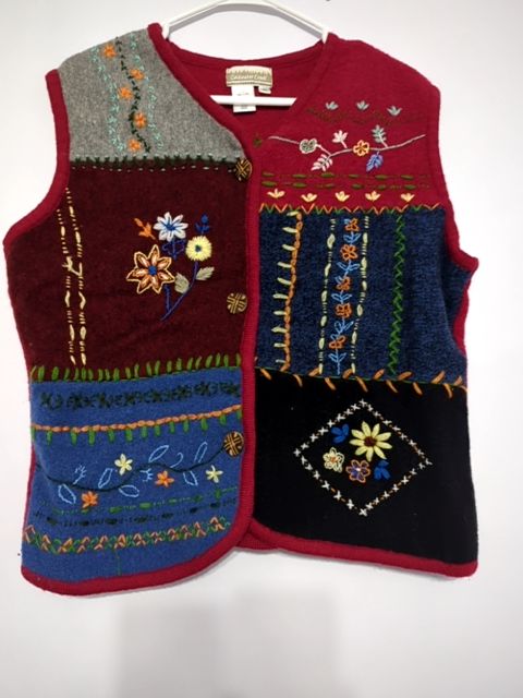 Vintage Clothing Wool fall vest, XL