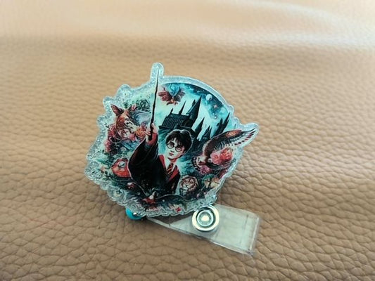 White Badge Reel No Beads Grace's bead Shop