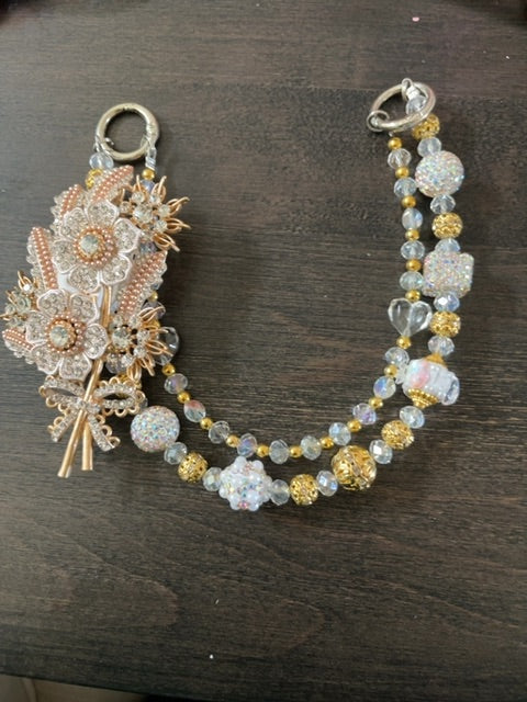 White Fancy charm Grace's bead Shop