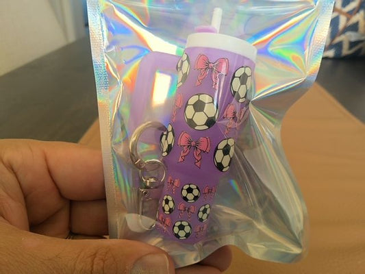 Purple Tumbler Keychain Grace's bead Shop