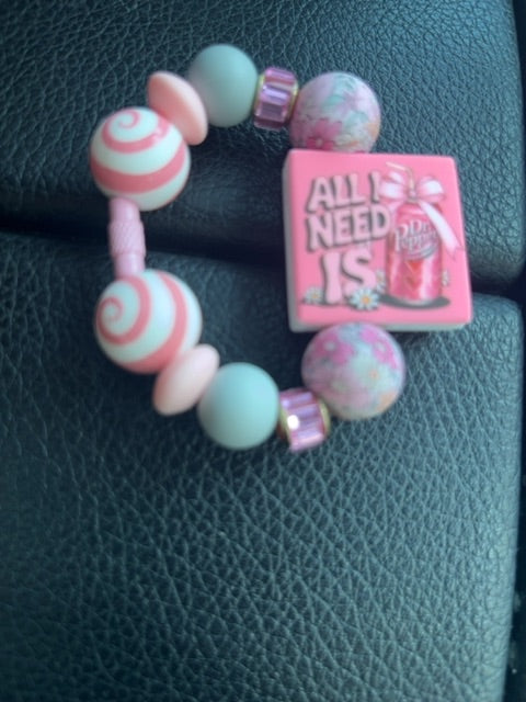 Pink Cup Charm Grace's bead Shop