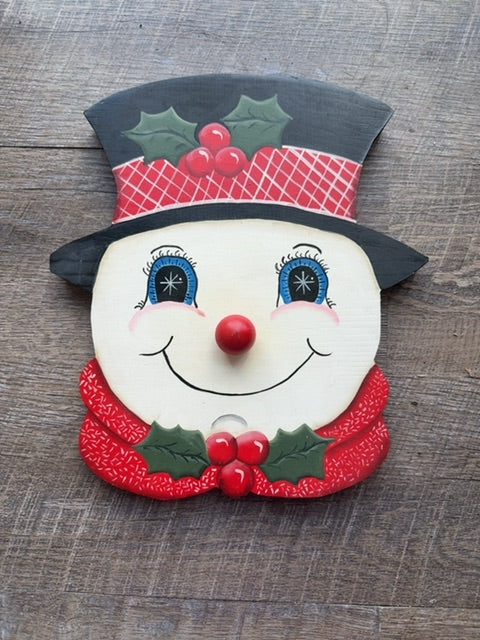 Wooden sign Snowman