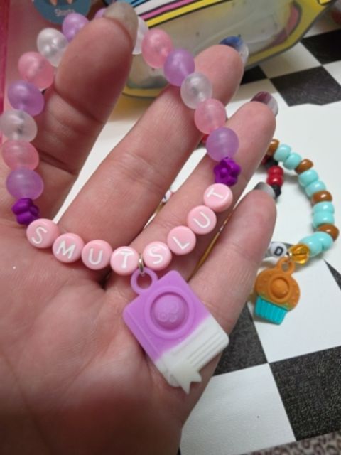 Upcycle/handmade Pop it fidget bracelet