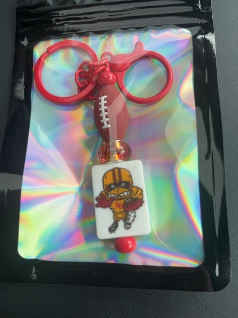 Red Sport Keychain Grace's bead Shop