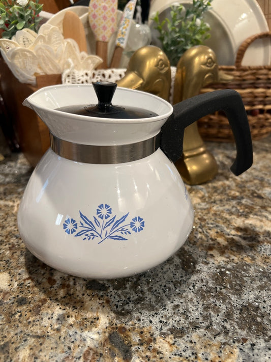 Blue Cornflower Corningware Spode Jane Seymour St. Catherine’s Court Teapot (FIRM)