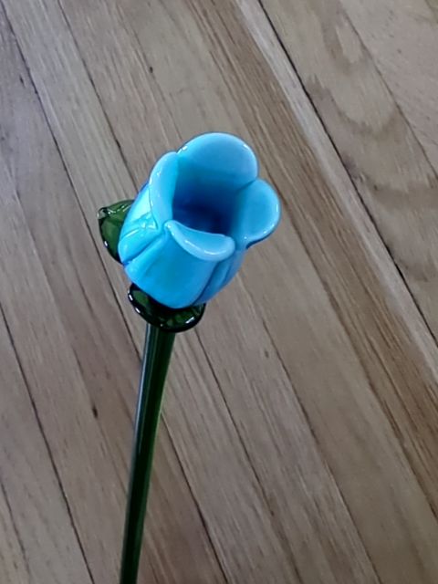 Blue Glass Flower