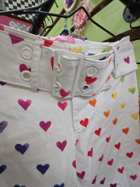Dolls kill Pants, XL,White multi, Pixie’s Bizarre Bizaar