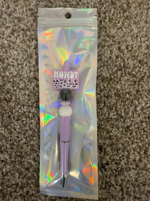 Howdy Yall  Beaded Pen