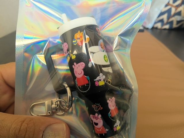 Black Tumbler Keychain Grace's bead Shop