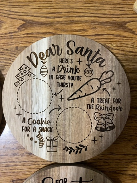 Santa tray round