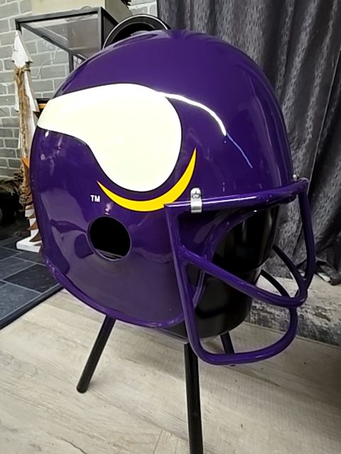 Purple NFL Vikings helmet grill