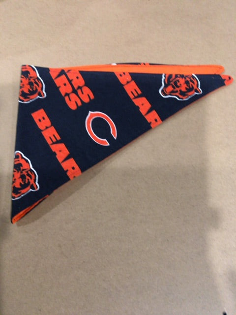 Chicago Bears  Dog bandanna- tied, Small