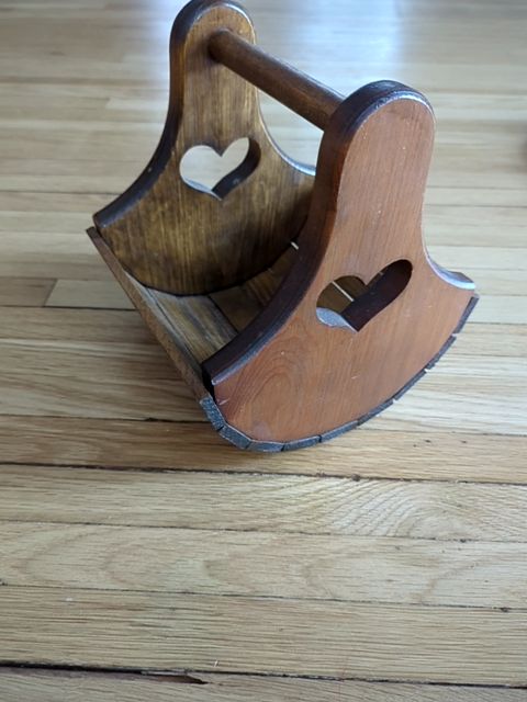 Heart Wooden Basket
