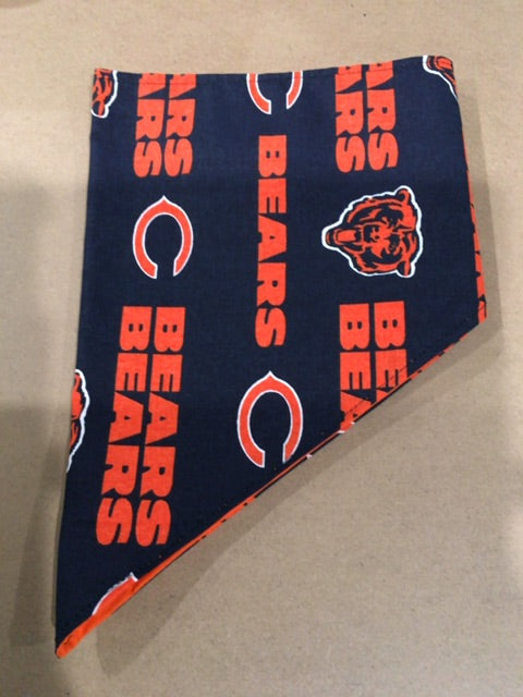 Chicago Bears  Dog bandanna- tied, Large