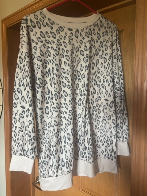 Leopard Print  Long Sleeve, Small