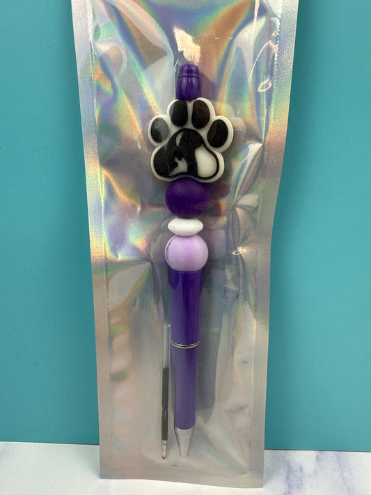 Paw Print  Beaded Pen