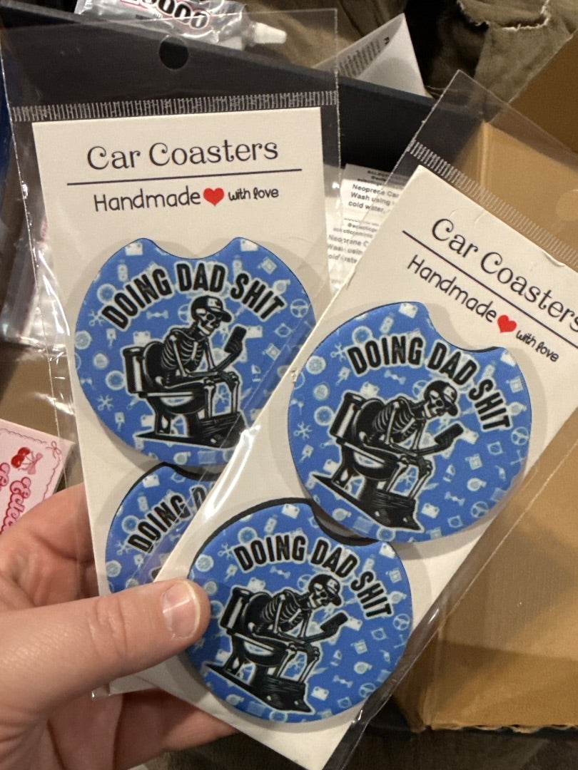 Dad Shit  Car Coasters, Car Coaster