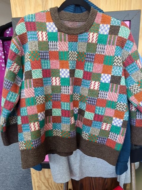 Modern Clothing Patchwork Sweater, L