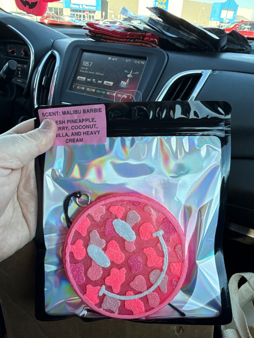 Pink Cow Smiley  Freshie, Full Size