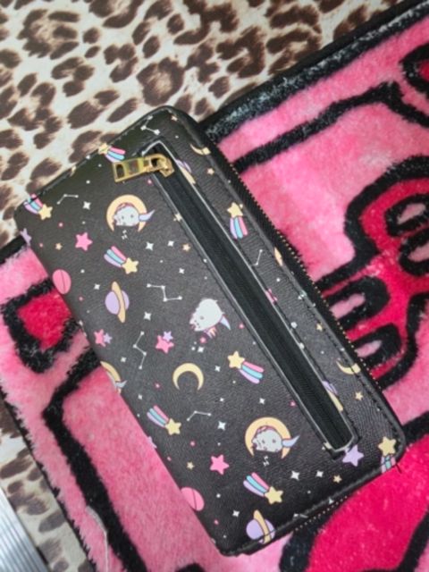Pusheen Wallet,Black/multi, Pixie’s Bizarre Bizaar
