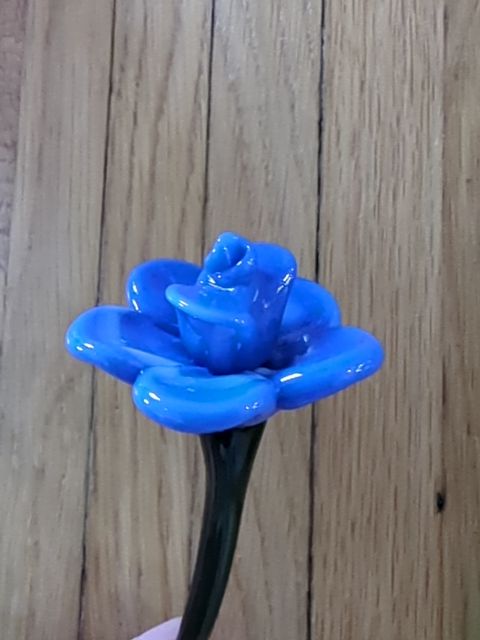 Blue Glass Flower